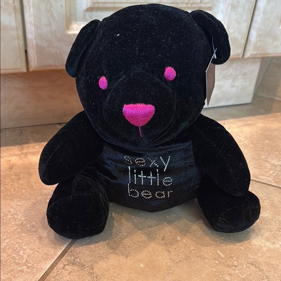 Victoria's Secret Limited Edition Pink and Black Plush Teddy Bears - Picture 4 of 5